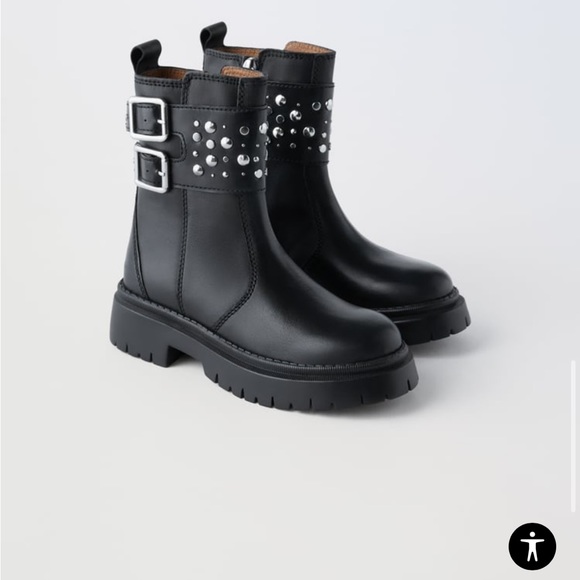 Zara Other - Zara Kids Studded Ankle Boots